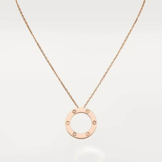 [Shinejoy]LOVE NECKLACE 16MM 3 DIAMONDS