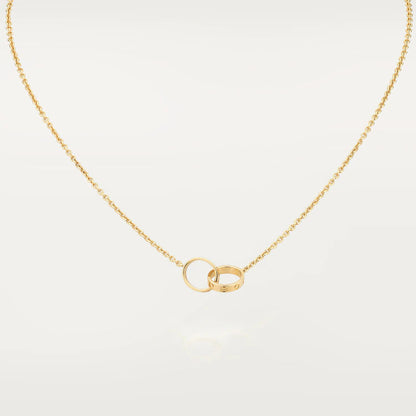 [Shinejoy]LOVE NECKLACE DOUBLE RING GOLD