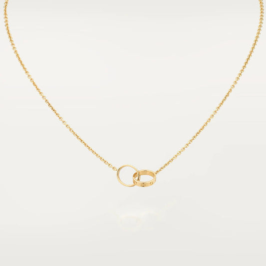 [Shinejoy]LOVE NECKLACE DOUBLE RING GOLD
