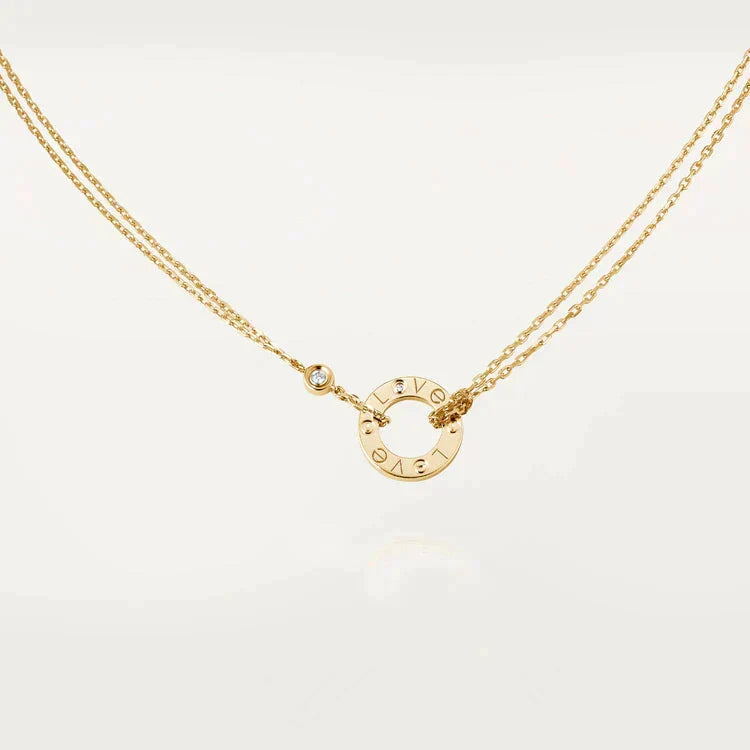 [Shinejoy]LOVE NECKLACE 16MM 2 DIAMONDS