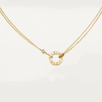 [Shinejoy]LOVE NECKLACE 16MM 2 DIAMONDS