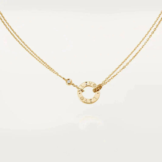 [Shinejoy]LOVE NECKLACE 16MM 2 DIAMONDS