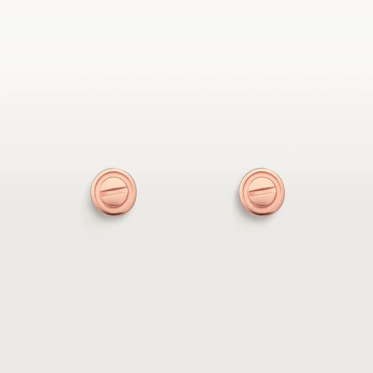 [Shinejoy]LOVE EARRINGS PINK GOLD 10MM