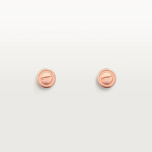 [Shinejoy]LOVE EARRINGS PINK GOLD 10MM