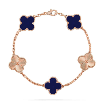[Shinejoy]CLOVER 5 MOTIF LAPIS LAZULI BRACELET COLLECTION