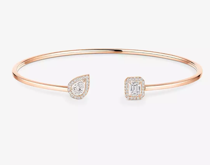 [Shinejoy]M Delicate Double-Diamond Bracelet