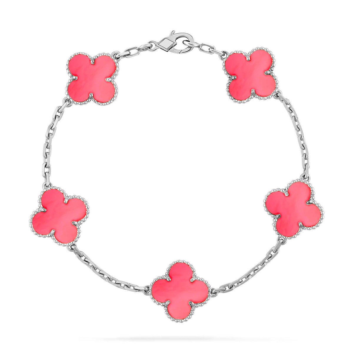 [Shinejoy] CLOVER 5 MOTIFS  PINK MOP BRACELET COLLECTION