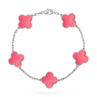 [Shinejoy] CLOVER 5 MOTIFS  PINK MOP BRACELET COLLECTION