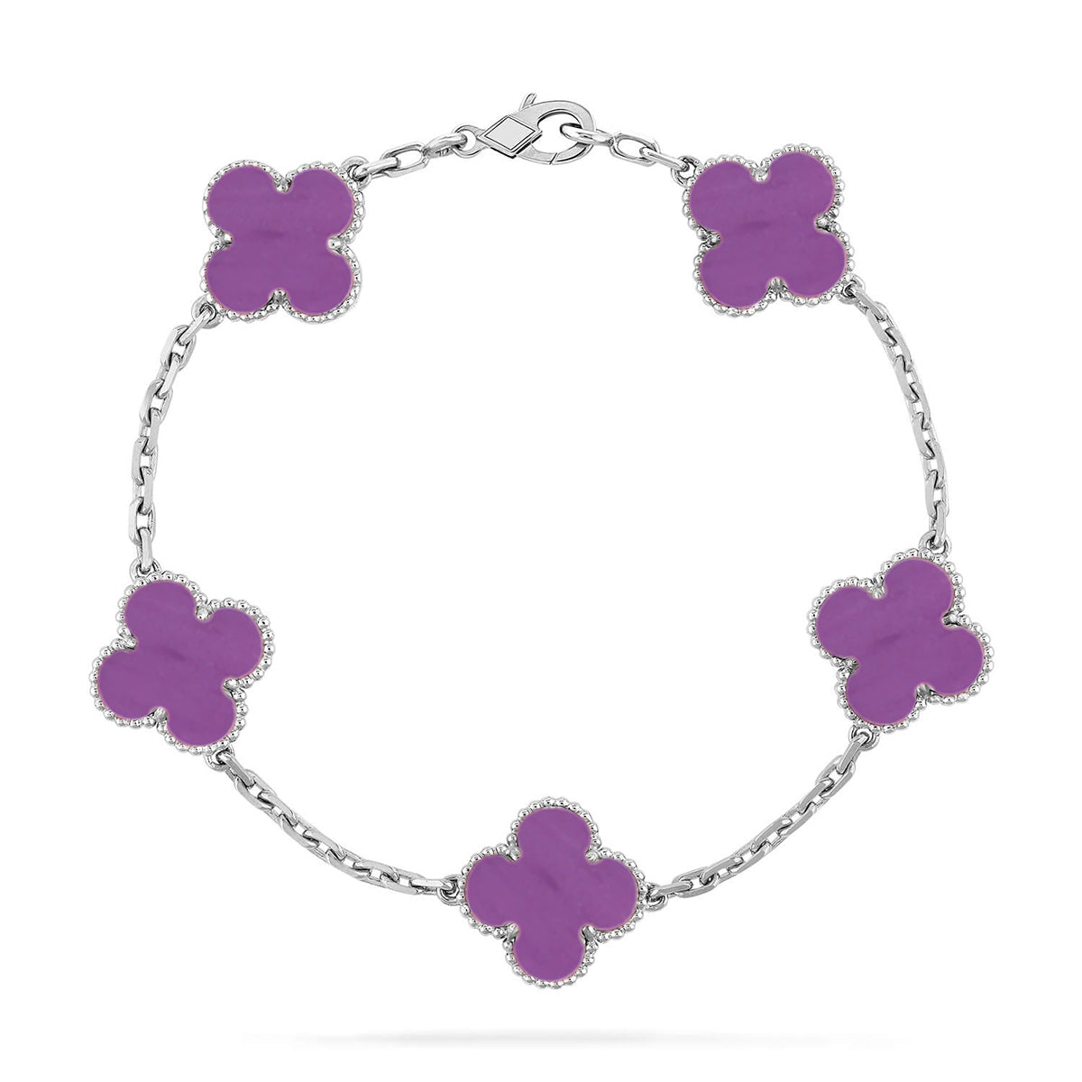 [Shinejoy] CLOVER 5 MOTIF VIOLET BRACELET COLLECTION