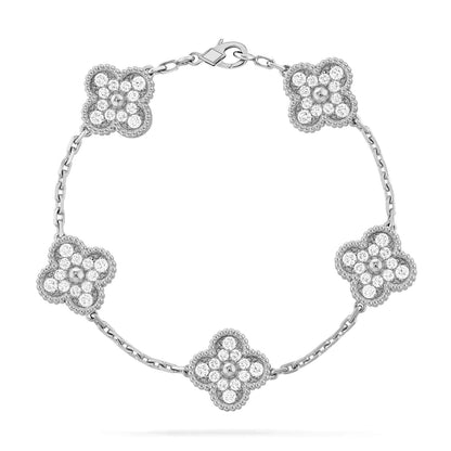 [Shinejoy] CLOVER 5 MOTIF FULL DIAMOND BRACELET COLLECTION