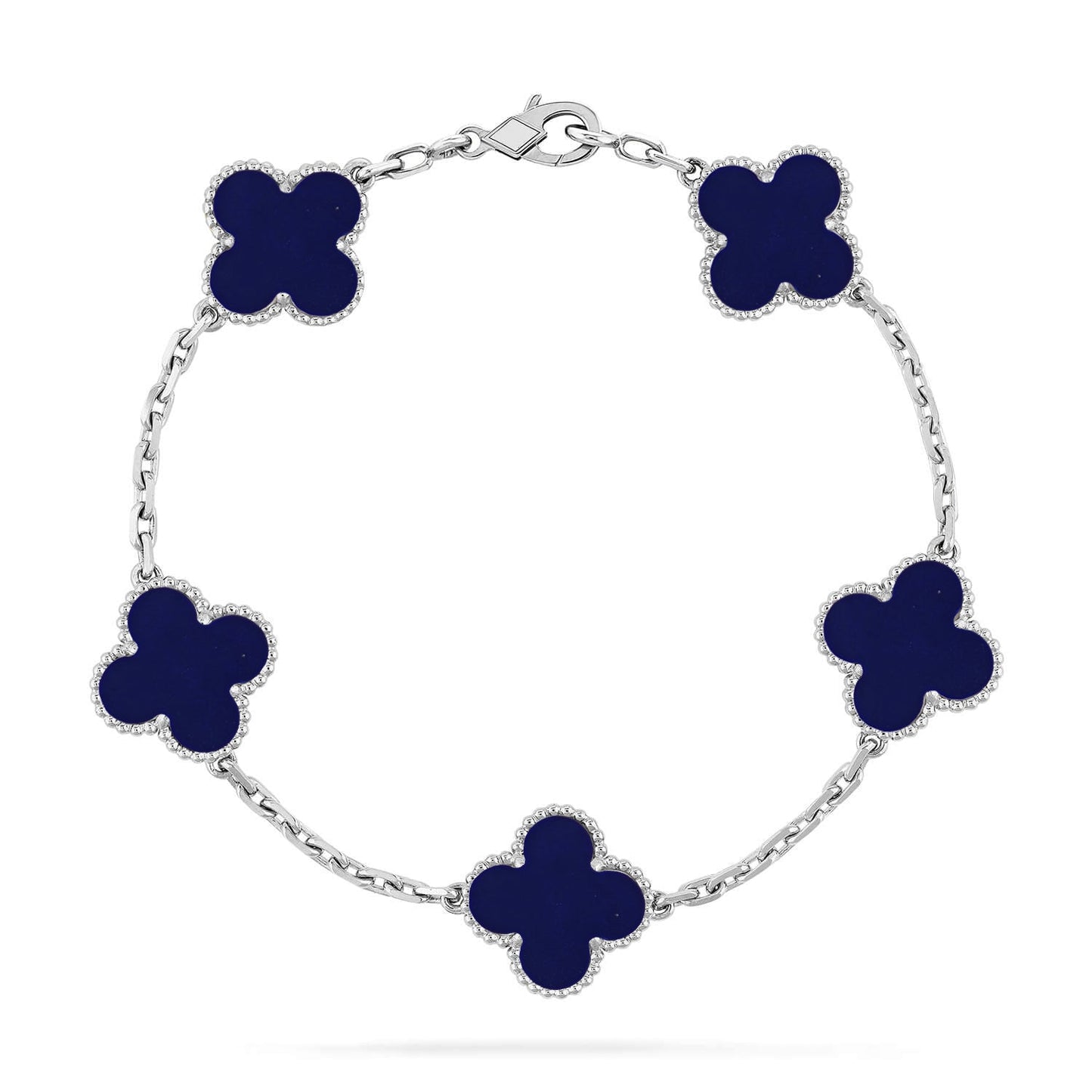 [Shinejoy]CLOVER 5 MOTIF LAPIS LAZULI BRACELET COLLECTION