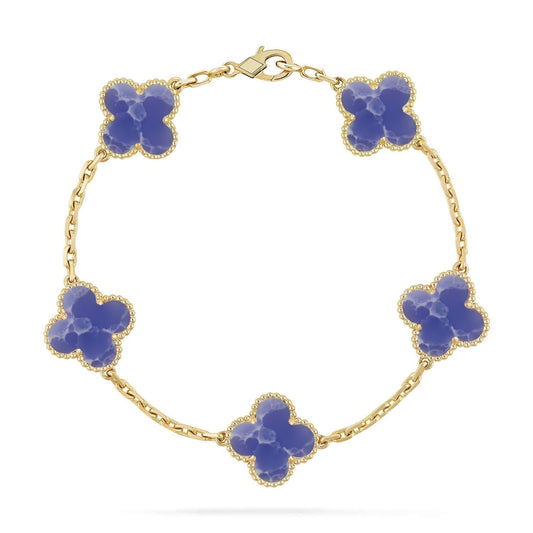 [Shinejoy]CLOVER 5 MOTIF BLUE VEINS BRACELET COLLECTION