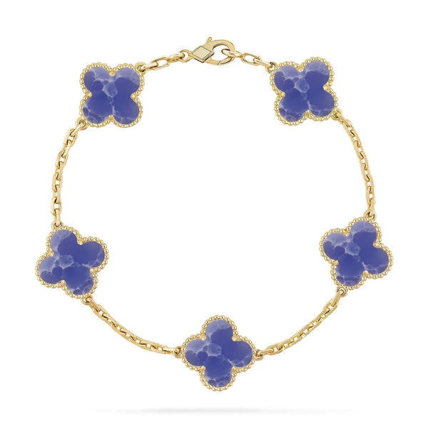 [Shinejoy]CLOVER 5 MOTIF BLUE VEINS BRACELET COLLECTION