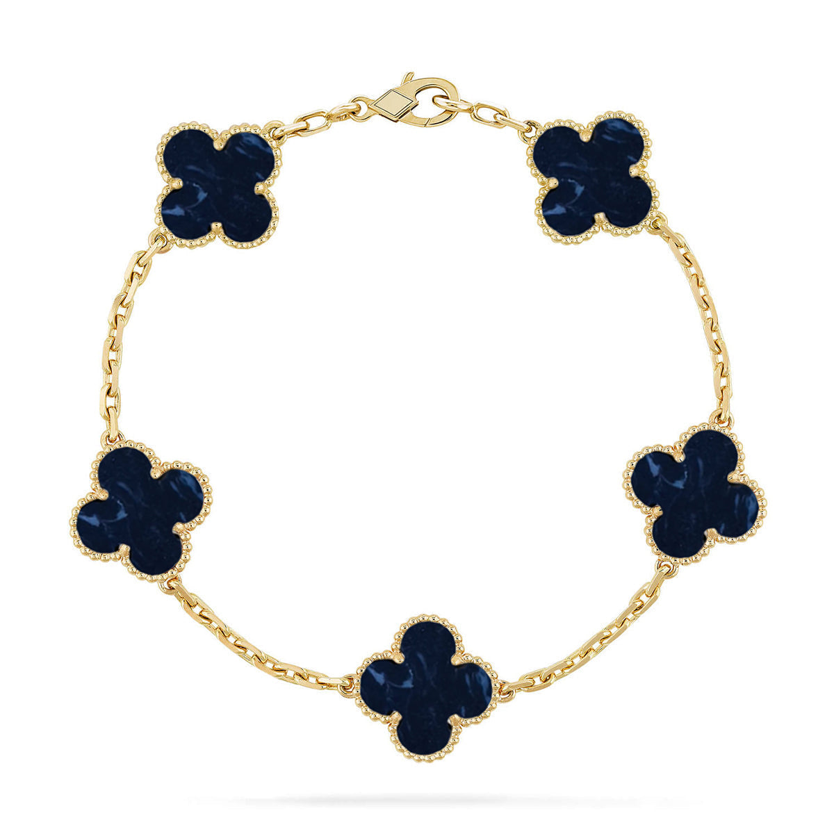 [Shinejoy]CLOVER 5 MOTIF PIETERSITE BRACELET COLLECTION