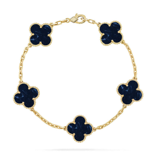 [Shinejoy]CLOVER 5 MOTIF PIETERSITE BRACELET COLLECTION
