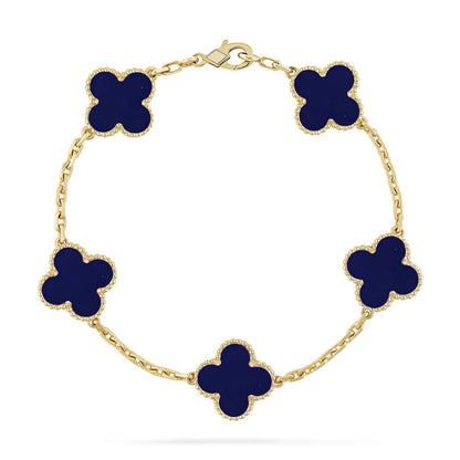 [Shinejoy]CLOVER 5 MOTIF LAPIS LAZULI BRACELET COLLECTION