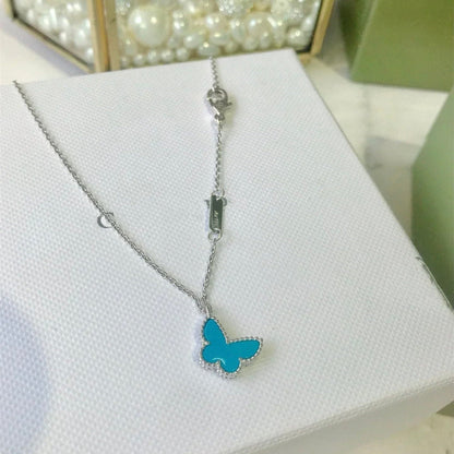 [Shinejoy]BUTTERFLY TURQUOISE BUTTERFLY BRACELET SILVER