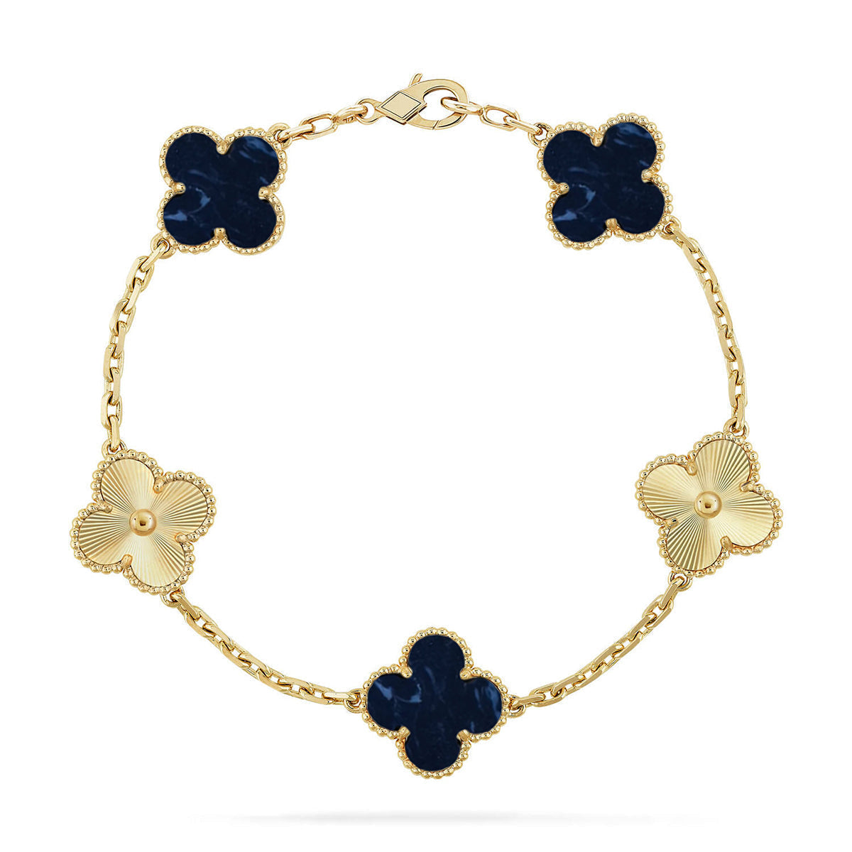 [Shinejoy]CLOVER 5 MOTIF PIETERSITE BRACELET COLLECTION