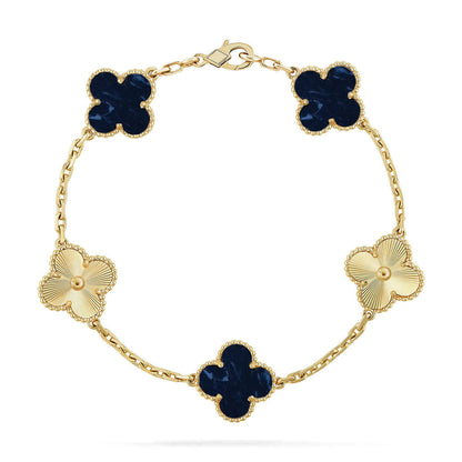 [Shinejoy]CLOVER 5 MOTIF PIETERSITE BRACELET COLLECTION