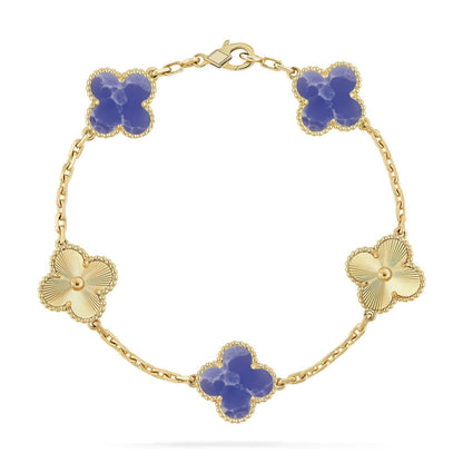 [Shinejoy]CLOVER 5 MOTIF BLUE VEINS BRACELET COLLECTION