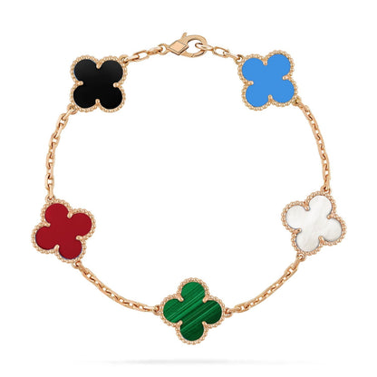 [Shinejoy]CLOVER 5 MOTIFS MULTICOLOR BRACELET