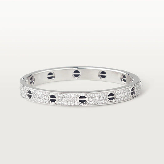[Shinejoy]LOVE BRACELET 6.1MM DIAMOND-PAVED CERAMIC