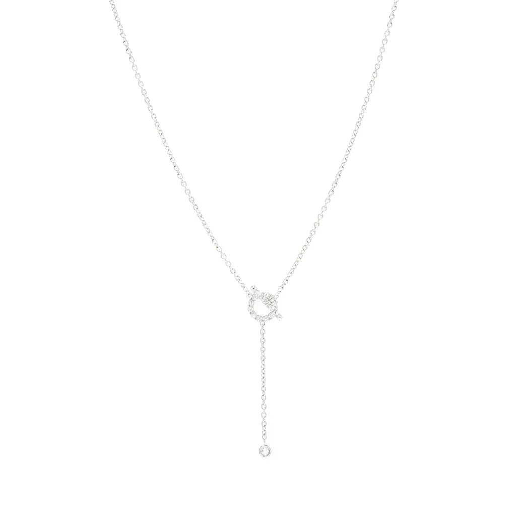 [Shinejoy]FINESSE SILVER DIAMOND NECKLACE
