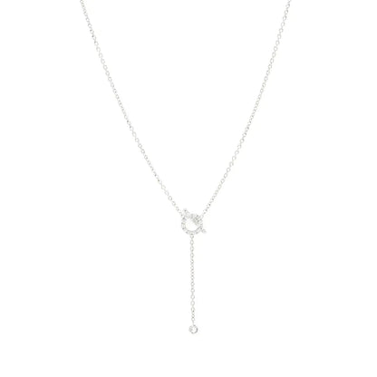 [Shinejoy]FINESSE SILVER DIAMOND NECKLACE