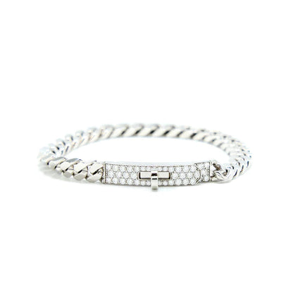 [Shinejoy]KELLY CHAIN SILVER DIAMOND BRACELET