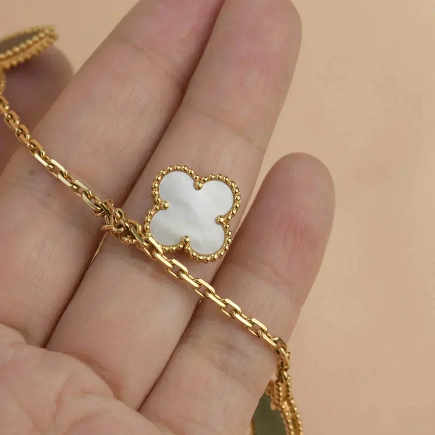 [Shinejoy]LUCKY SPRING 5 MOTIF GOLD BRACELET