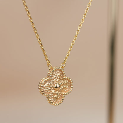 [Shinejoy]CLOVER 15MM  BRONZING NECKLACE