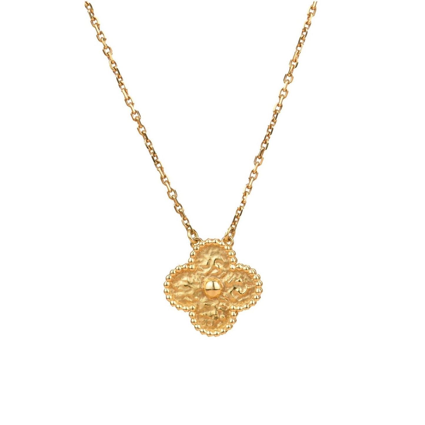 [Shinejoy]CLOVER 15MM  BRONZING NECKLACE