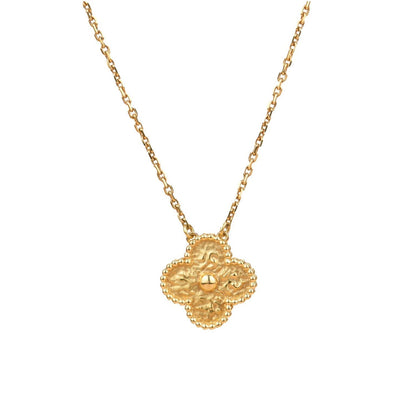 [Shinejoy]CLOVER 15MM  BRONZING NECKLACE