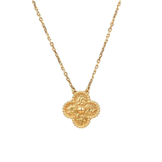 [Shinejoy]CLOVER 15MM  BRONZING NECKLACE