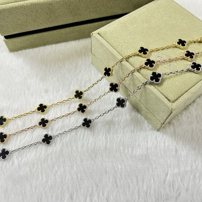 [Shinejoy]CLOVER 6 MOTIF  ONYXS BRACELET-w