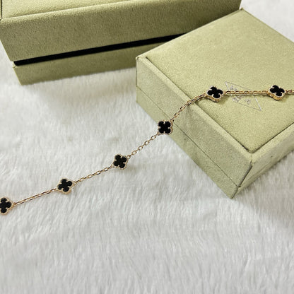 [Shinejoy]CLOVER 6 MOTIF  ONYXS BRACELET-w