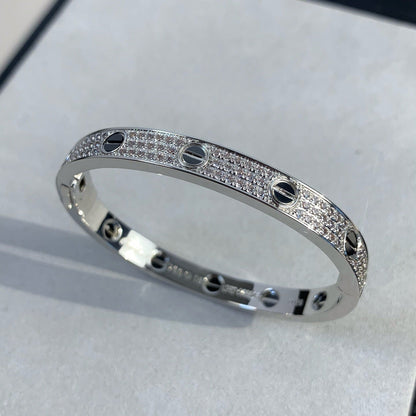 [Shinejoy]LOVE BRACELET 6.1MM DIAMOND-PAVED CERAMIC