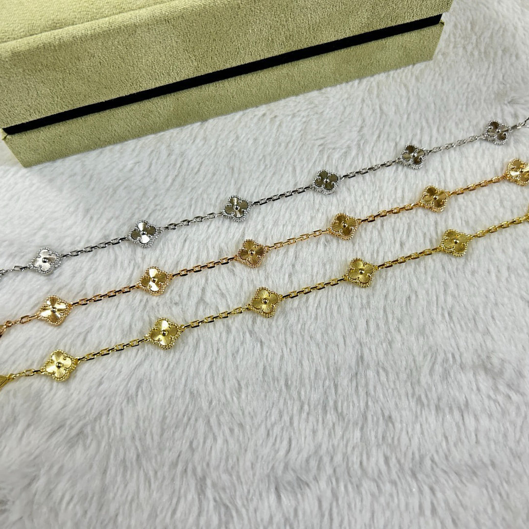 [Shinejoy]CLOVER 6 MOTIF DIAMOND BRACELET