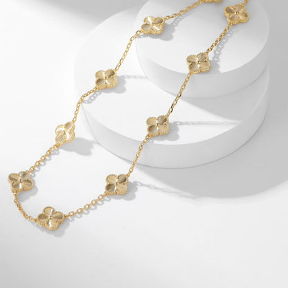 [Shinejoy]CLOVER 10 MOTIFS LASER NECKLACE