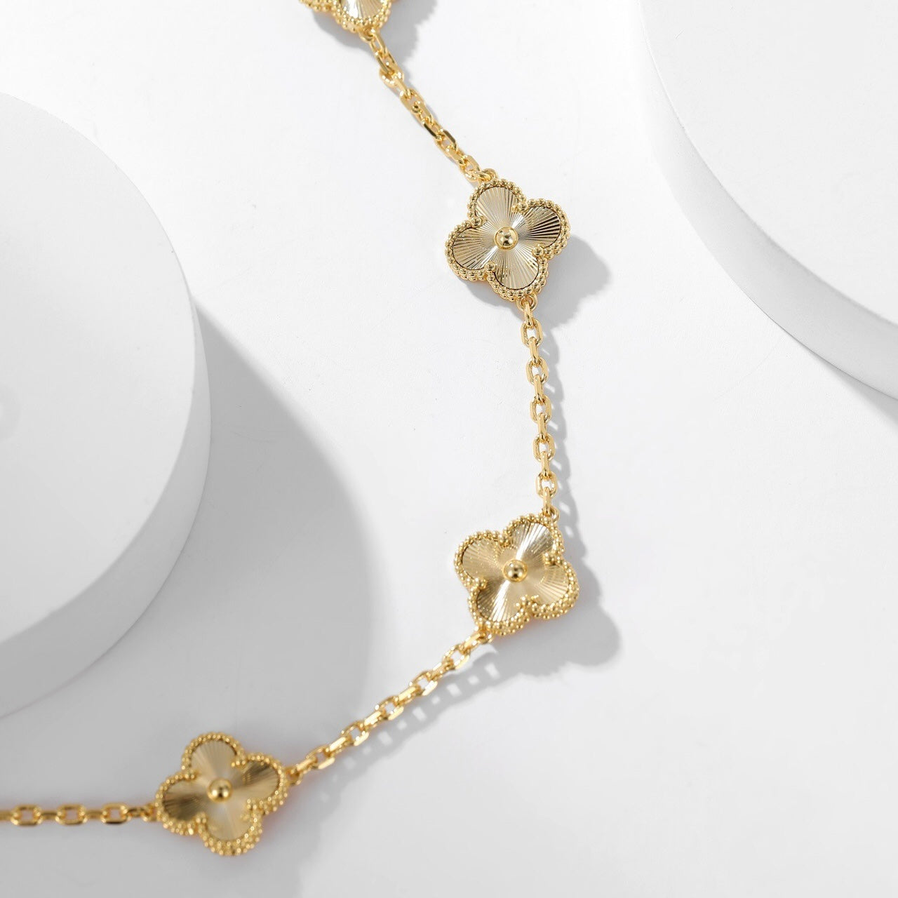 [Shinejoy]CLOVER 10 MOTIFS LASER NECKLACE