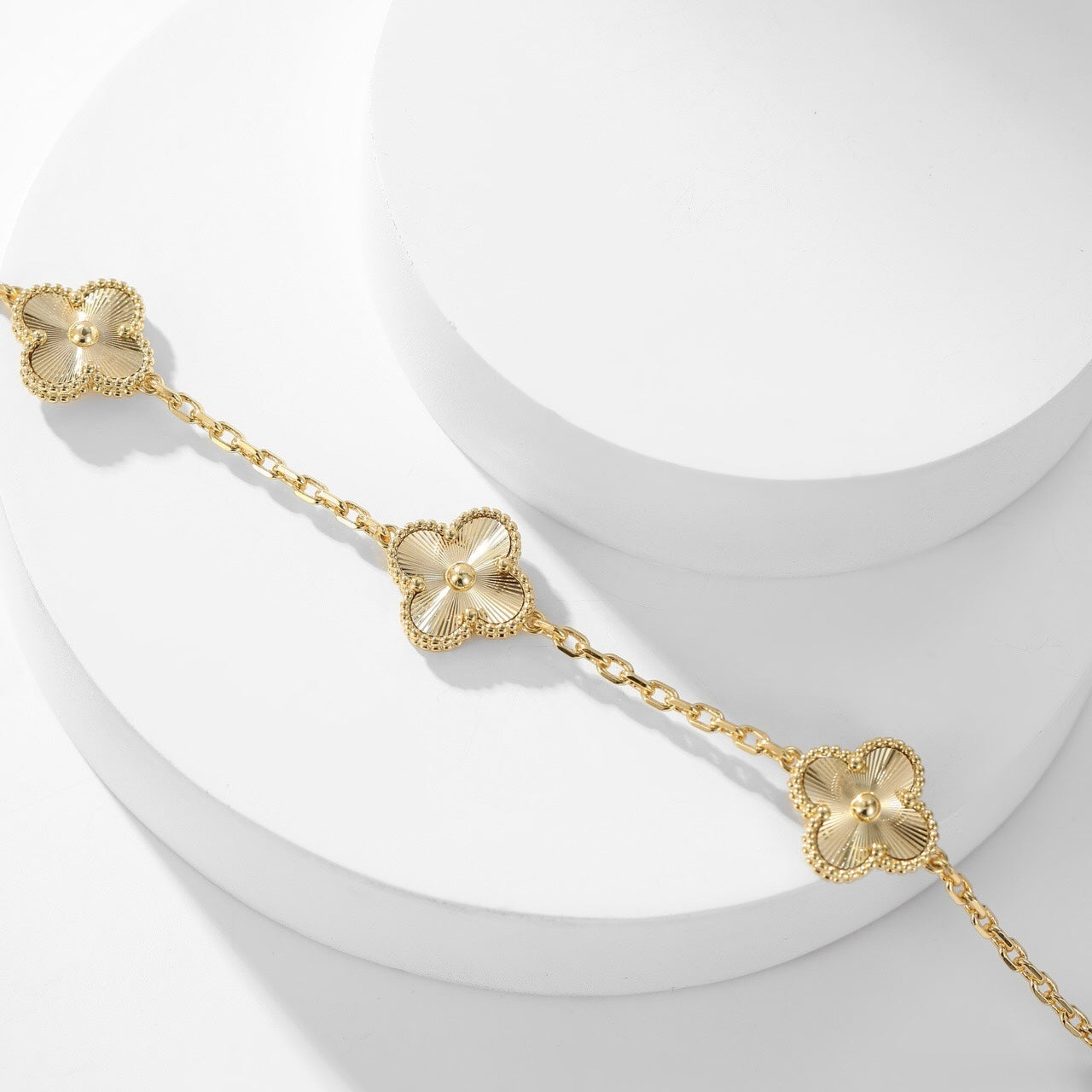 [Shinejoy]CLOVER 10 MOTIFS LASER NECKLACE