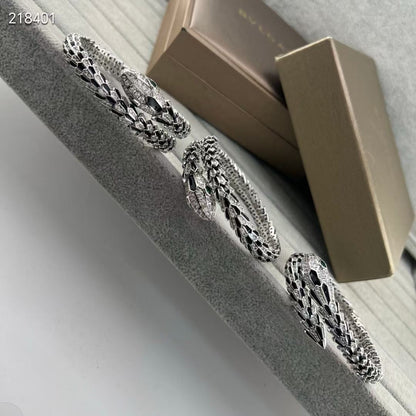 [Shinejoy]NEW OBSIDIAN & DIAMOND SERPENT BRACELET