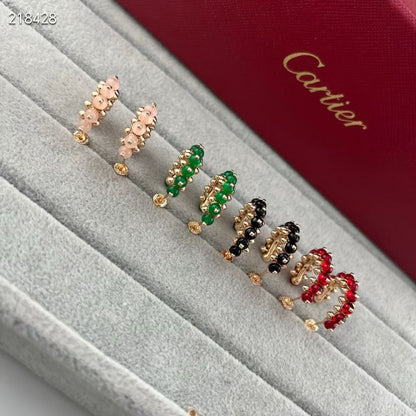 [Shinejoy]NEW COLORED GEMSTONE COLLECTION SMALL HOOP EARRINGS