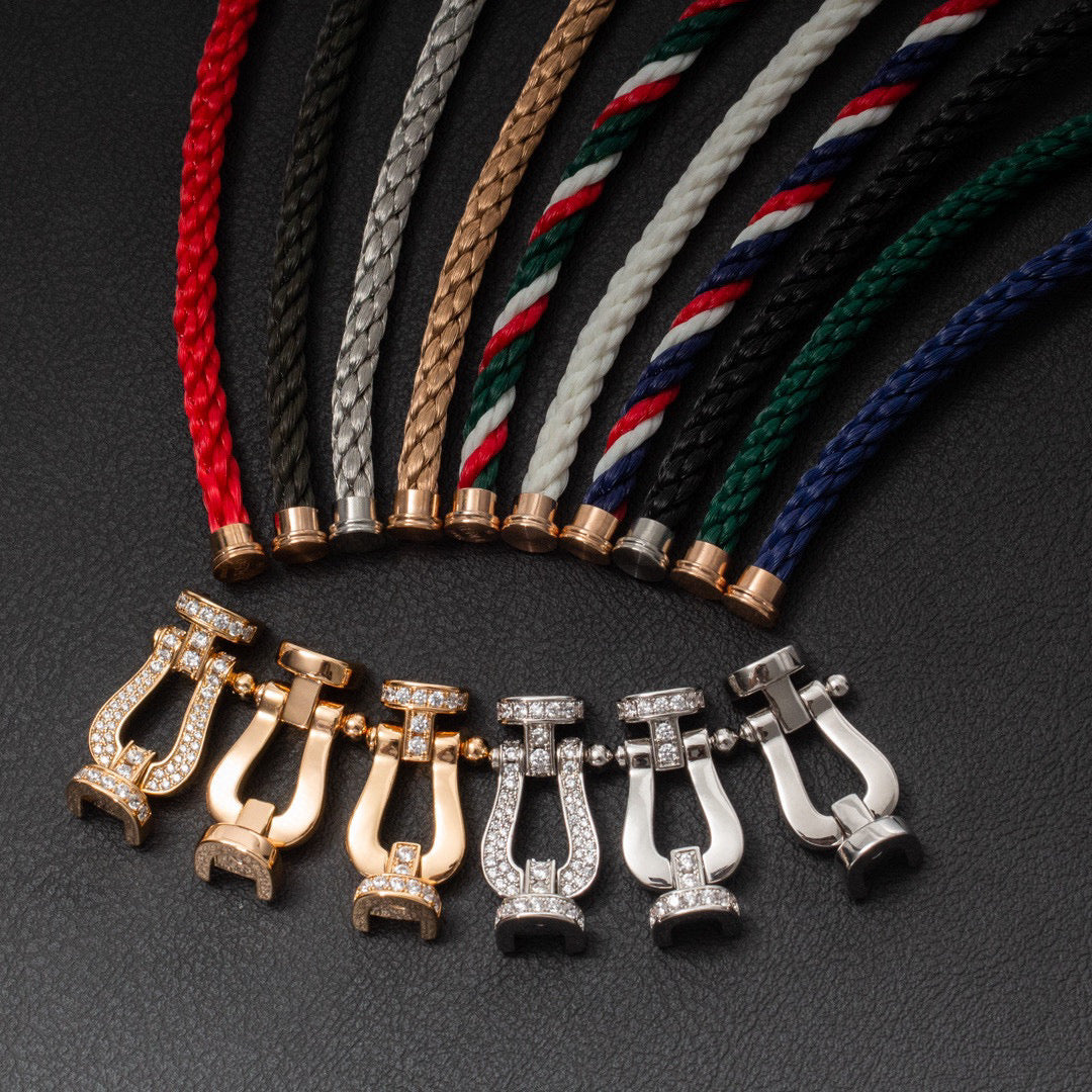 [Shinejoy]FORCE LARGE HORSESHOE FULL DIAMOND BRACELET GOLD