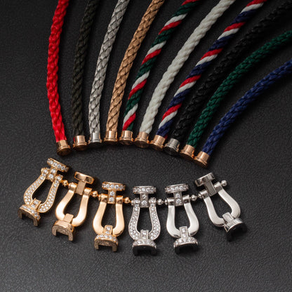 [Shinejoy]FORCE LARGE HORSESHOE FULL DIAMOND BRACELET SILVER