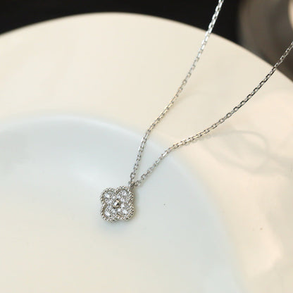 [Shinejoy]CLOVER MINI 9.5MM PENDANT DIAMOND NECKLACE