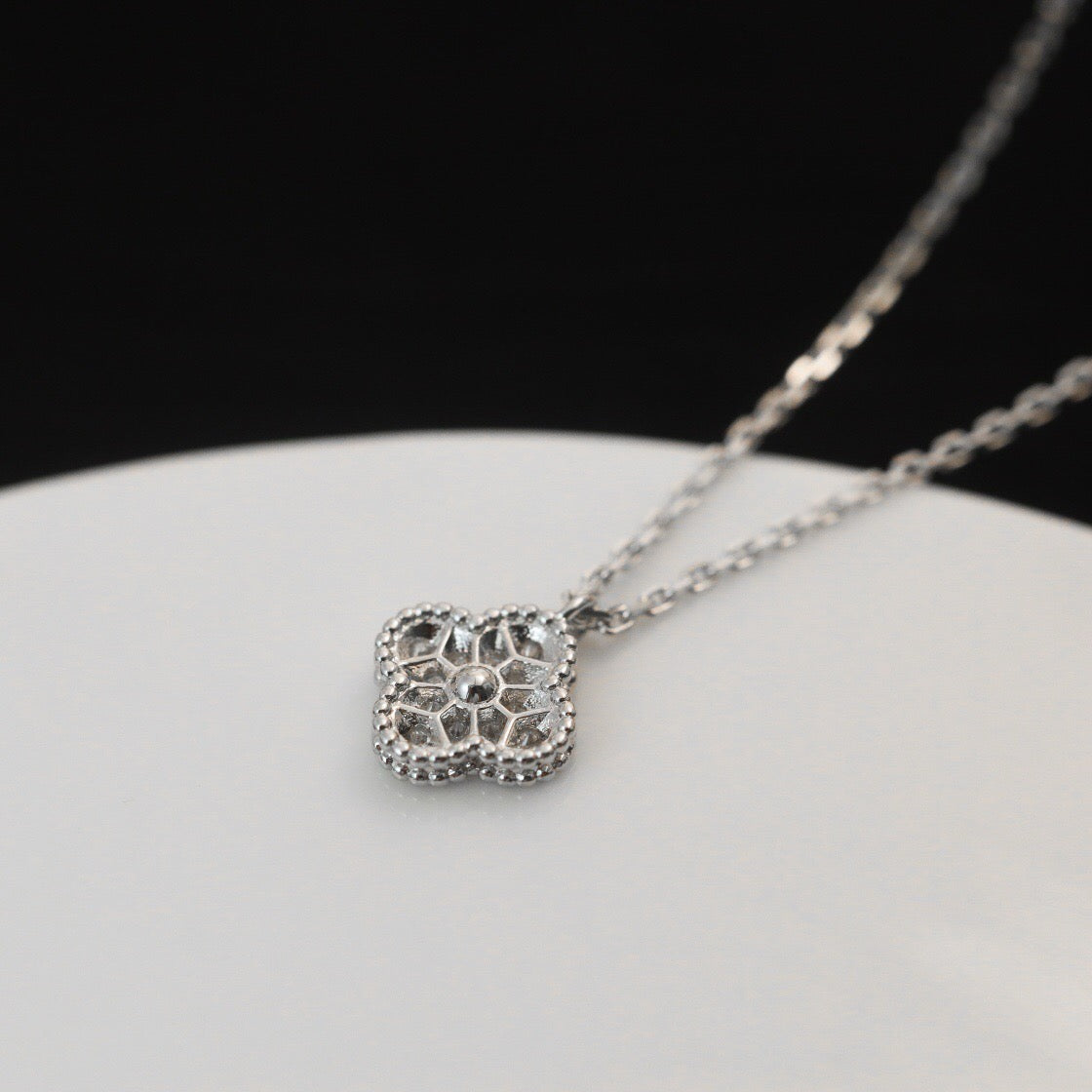 [Shinejoy]CLOVER MINI 9.5MM PENDANT DIAMOND NECKLACE