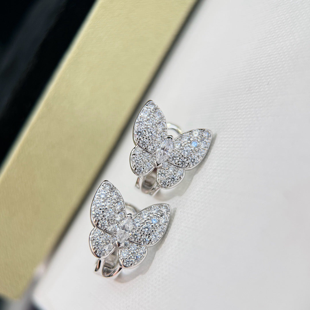 [Shinejoy]BUTTERFLY ALL DIAMOND EARRINGS