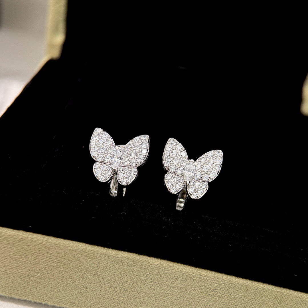 [Shinejoy]BUTTERFLY ALL DIAMOND EARRINGS