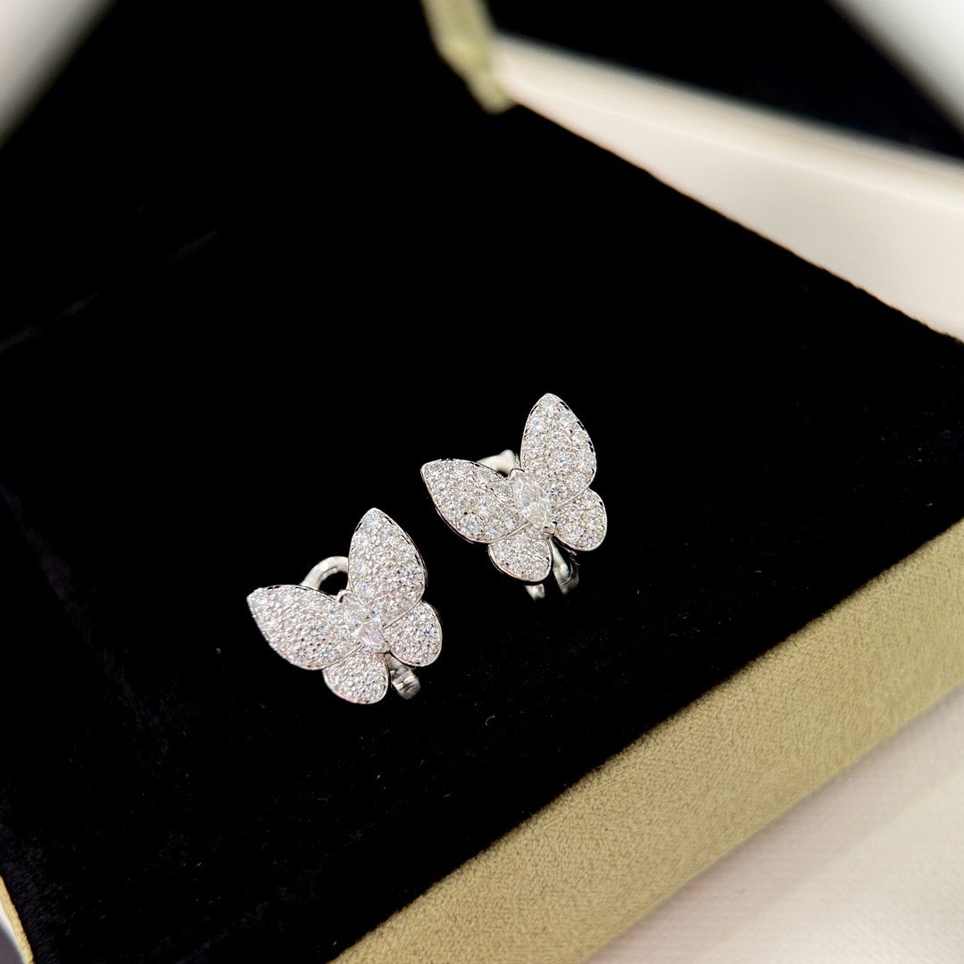 [Shinejoy]BUTTERFLY ALL DIAMOND EARRINGS